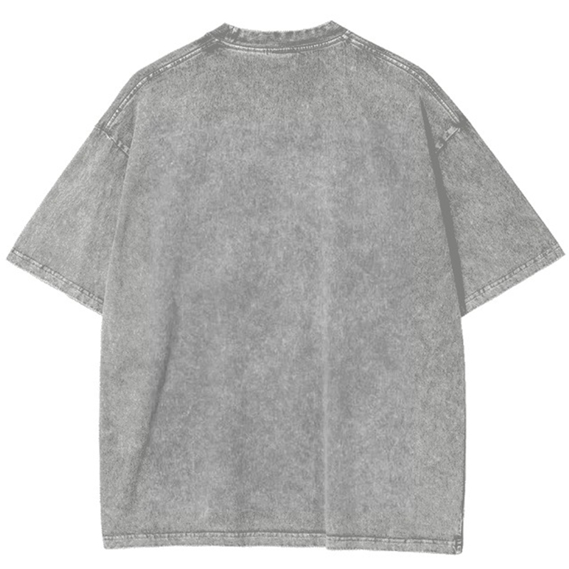 Orange Vintage Snowflake Washed T-Shirt-moweekender