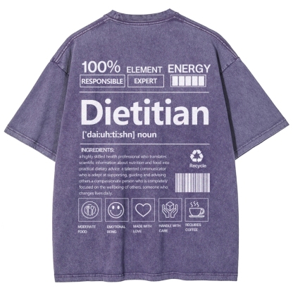 Dietitian Unisex Fit Washed T-Shirt-moweekender