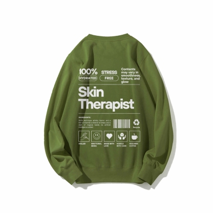 Skin Therapist Crew Neck Long Sleeve Sweatshirt-moweekender