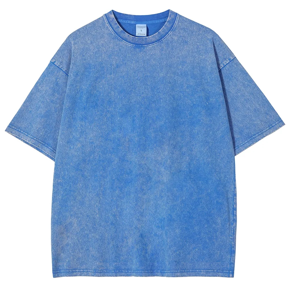 Dog Walker Pattern Washed Vintage Short Sleeves T-Shirt-moweekender