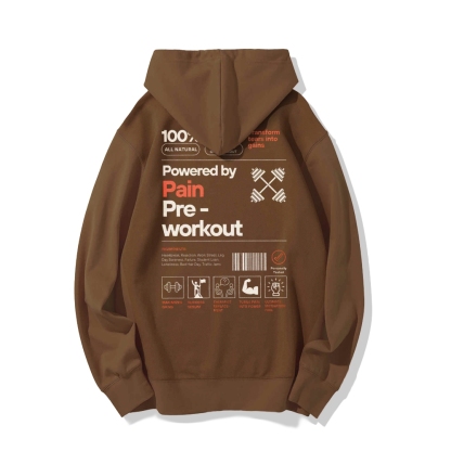 Powered By Pain Pre-Workout Casual Hoodie-moweekender