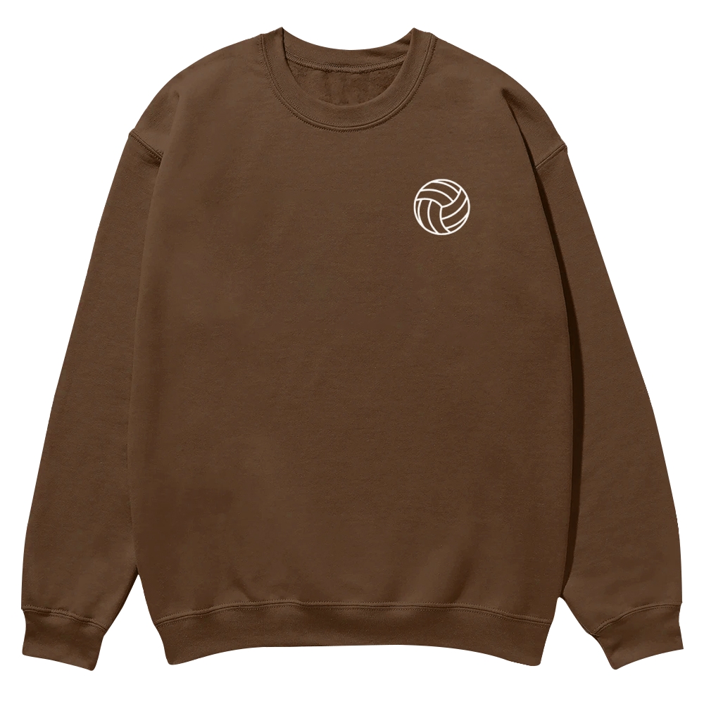 Volleyball Player Printed Crew Neck Sweatshirt-moweekender