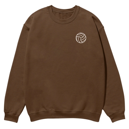 Volleyball Player Printed Crew Neck Sweatshirt-moweekender