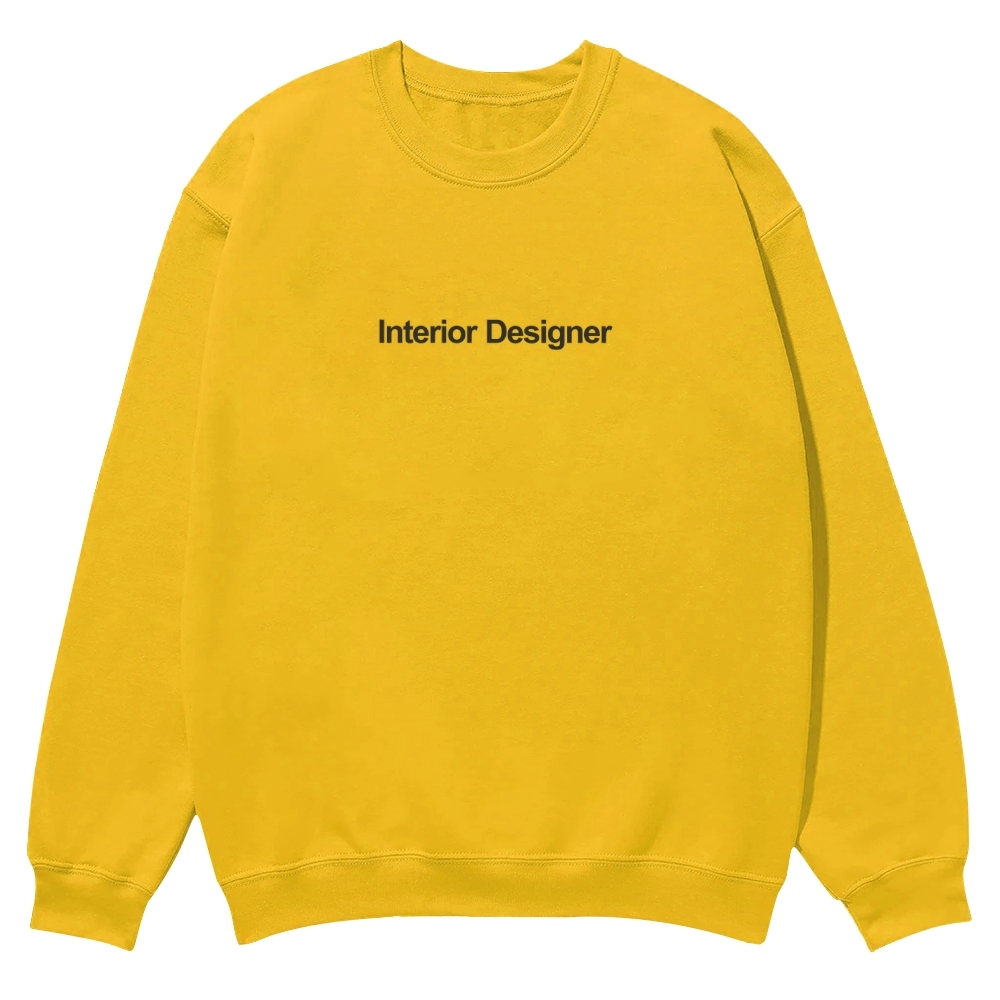 Interior Designer Printed Crew Neck Sweatshirt-moweekender
