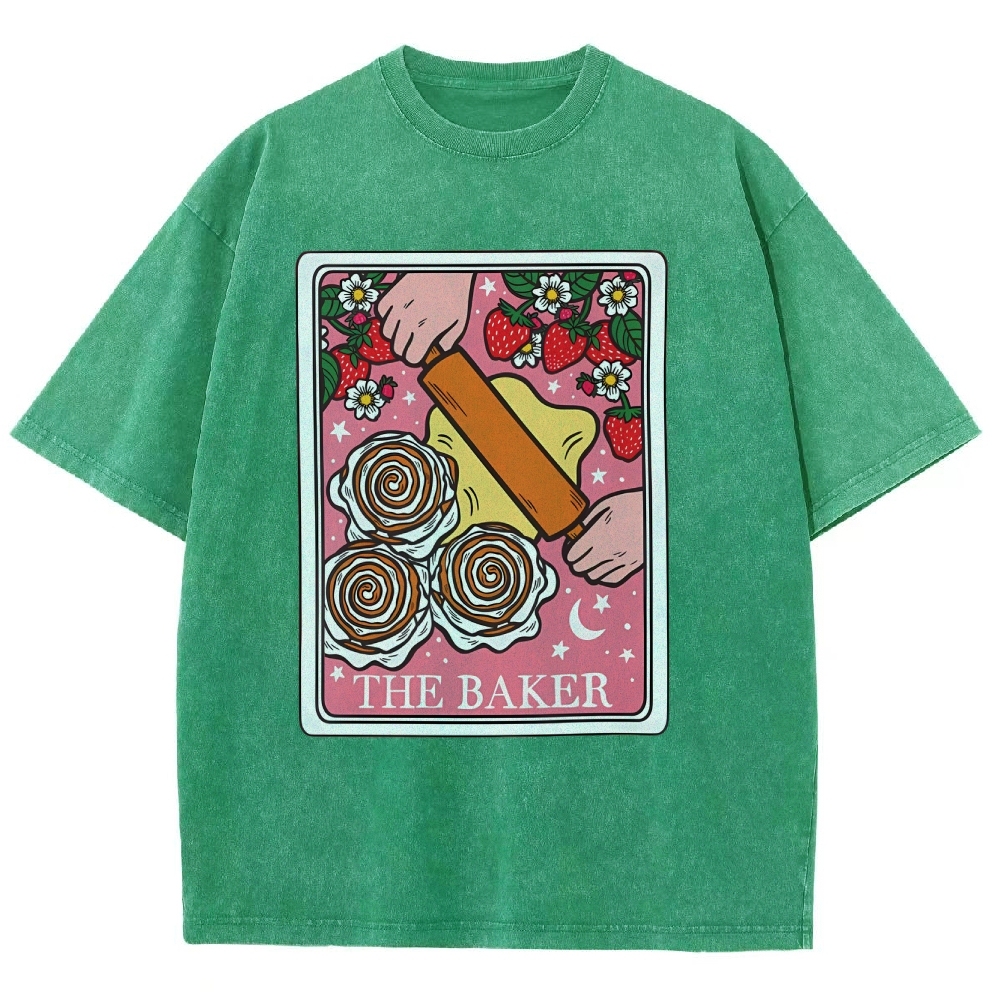 THE BAKER Unisex Fit Washed T-Shirt-moweekender