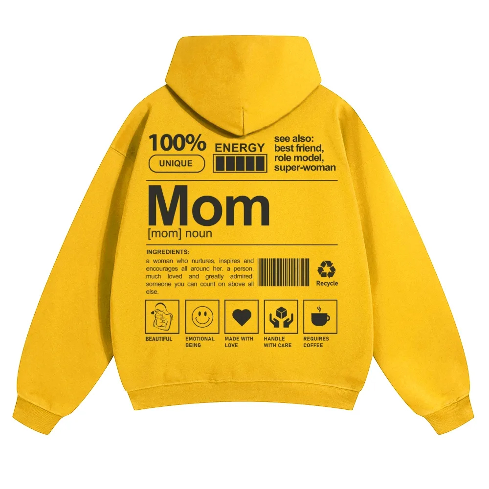 Mom Unisex Casual Anime Print Hoodie-moweekender