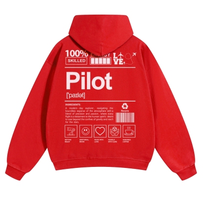 Pilot Solid Color Hoodie-moweekender