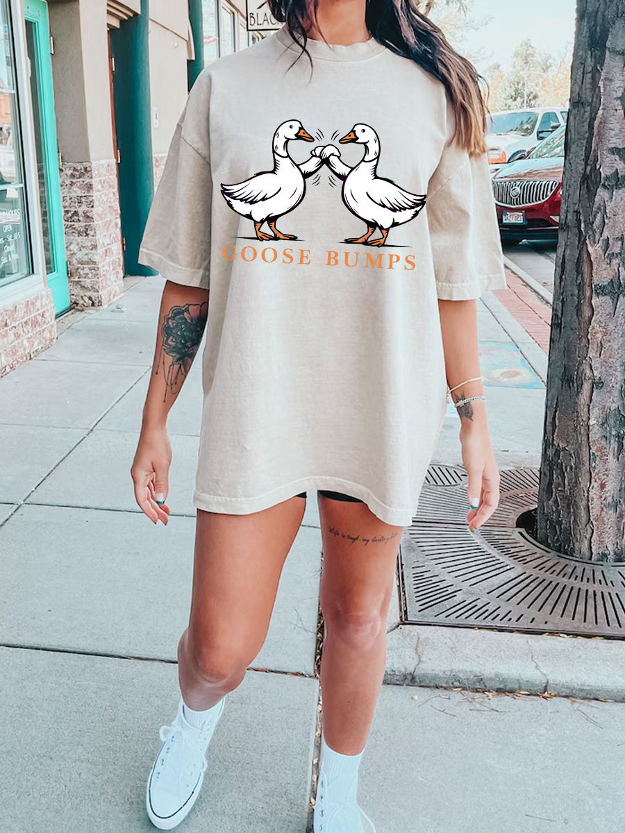 Goose Bumps Vintage Snowflake Washed T-Shirt-moweekender