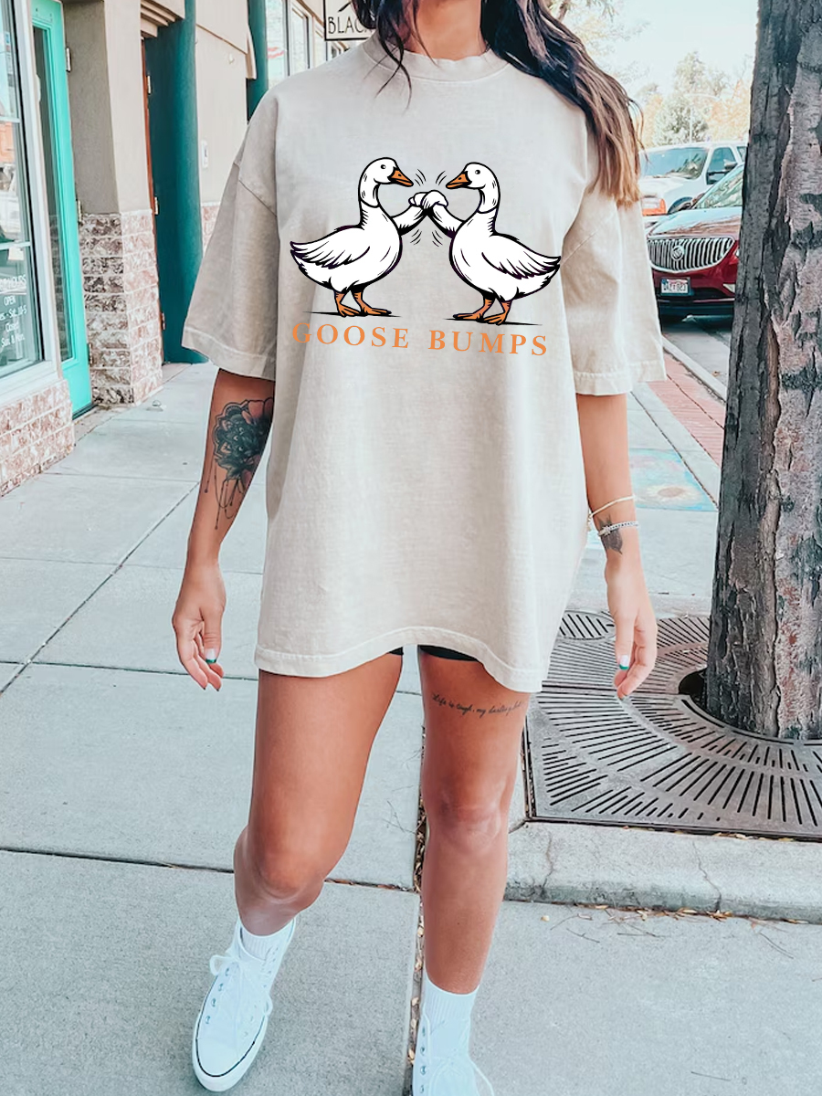 Goose Bumps Vintage Snowflake Washed T-Shirt-moweekender