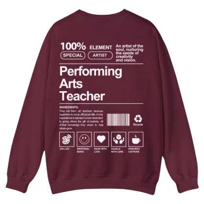 Performing Arts Teacher Casual Crewneck Sweatshirt-moweekender