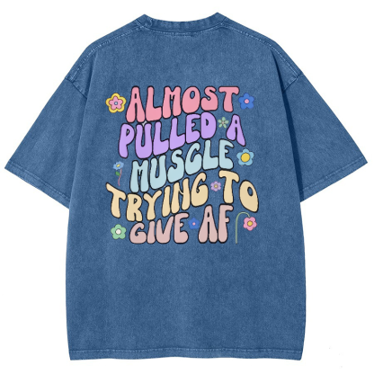 Almost Pulled A Muscle Trying To Give AF Vintage Snowflake Washed T-Shirt-moweekender