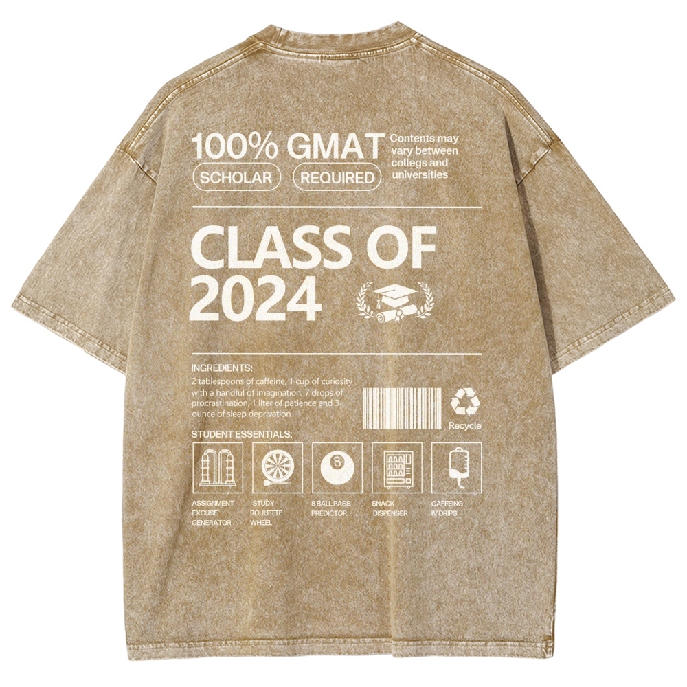 CLASS OF 2024 UNISEX FIT WASHED T-SHIRT-moweekender