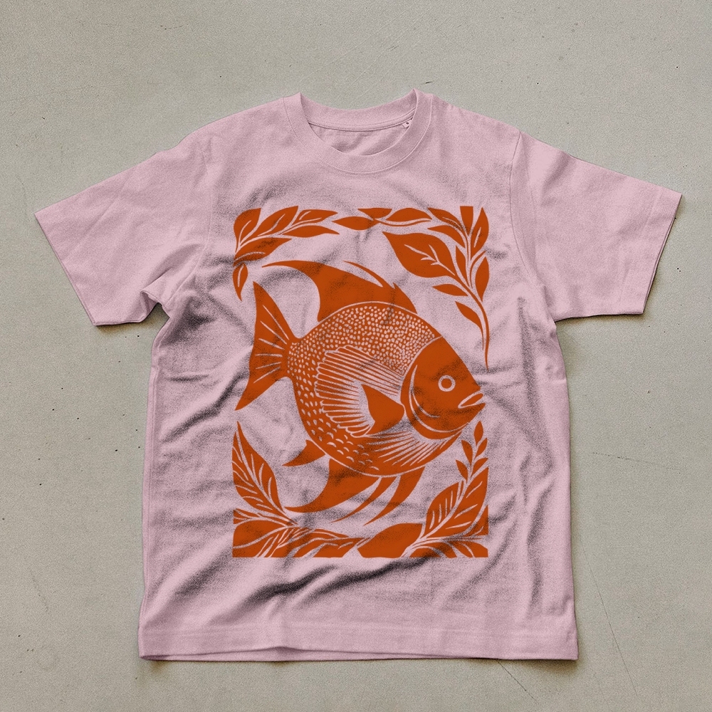 Casual Fish PatternUnisex Prints T-Shirt