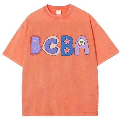 BCBA Board certified behavior analyst Unisex Fit Washed T-Shirt-moweekender