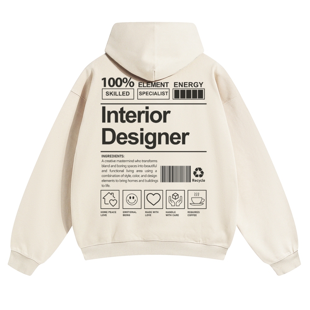 Interior Designer Unisex Casual Anime Print Hoodie-moweekender