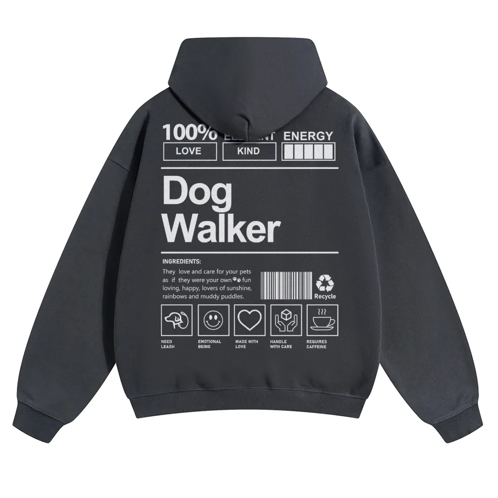 Dog Walker Unisex Casual Anime Print Hoodie-moweekender