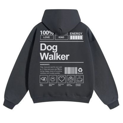 Dog Walker Unisex Casual Anime Print Hoodie-moweekender