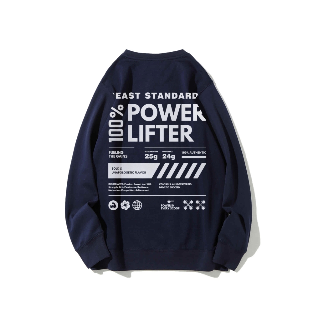 Power Lifter Casual Crew Neck Sweatshirt-moweekender