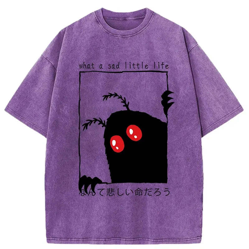 Peeking Mothman Washed Vintage T-Shirt-moweekender