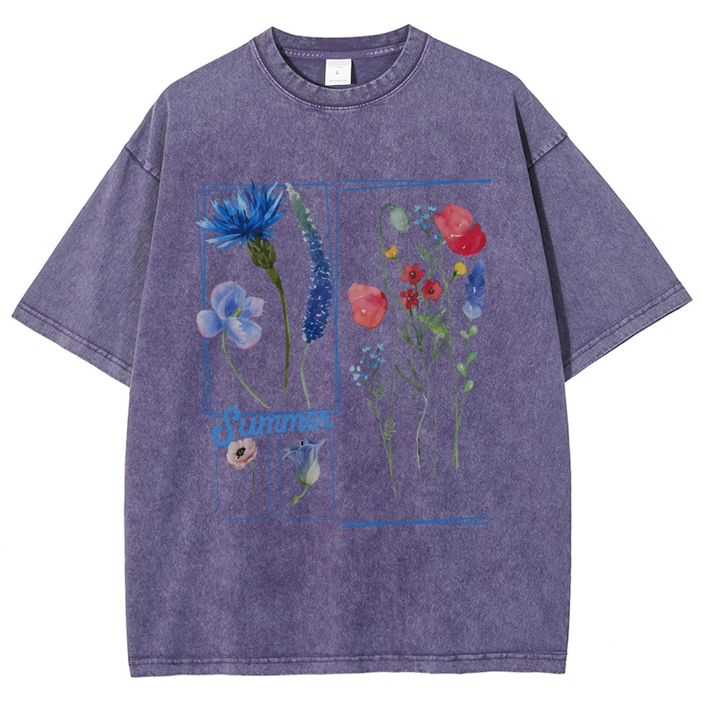 Florist Unisex Fit Washed T-Shirt-moweekender