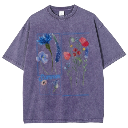 Florist Unisex Fit Washed T-Shirt-moweekender