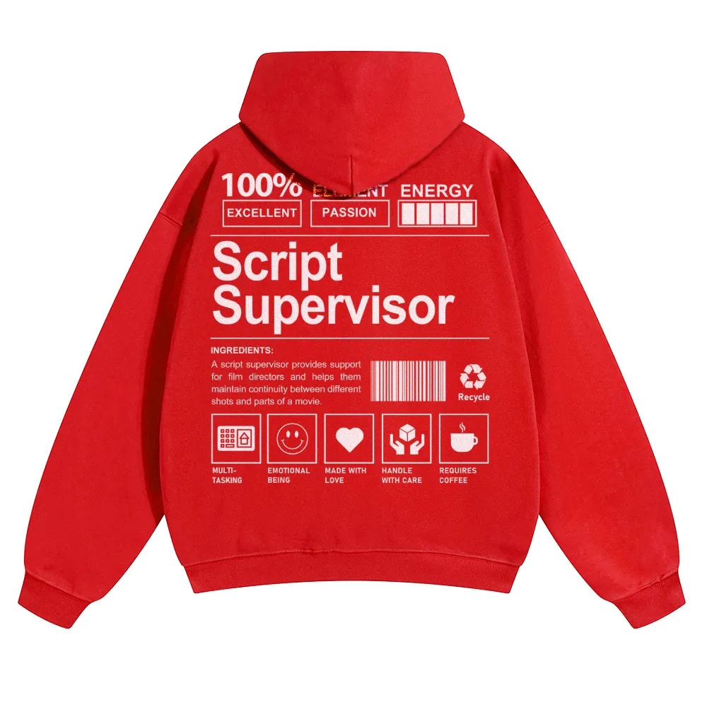 Script Supervisor Unisex Casual Anime Print Hoodie-moweekender