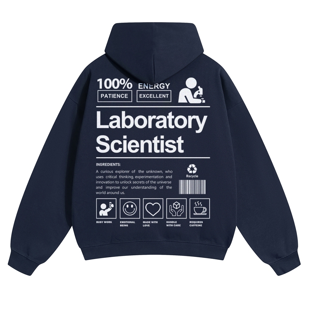 Laboratory Scientist Solid Color Hoodie-moweekender