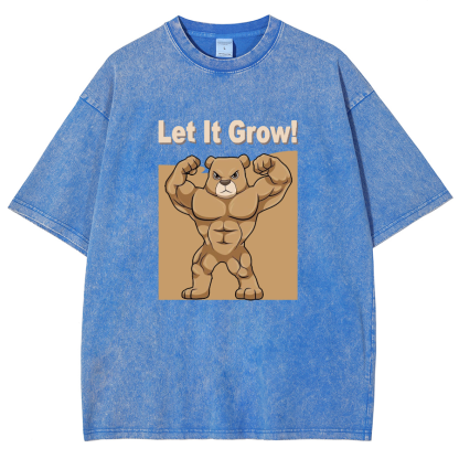 Let It Grow! Unisex Fit Washed T-Shirt-moweekender