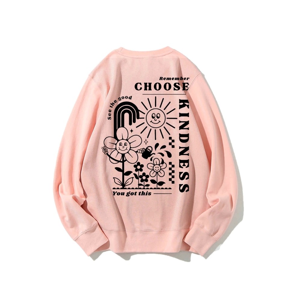 Choose Kindness Casual Crewneck Sweatshirt-moweekender