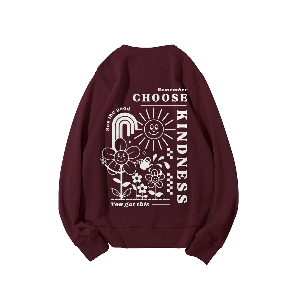 Choose Kindness Casual Crewneck Sweatshirt-moweekender