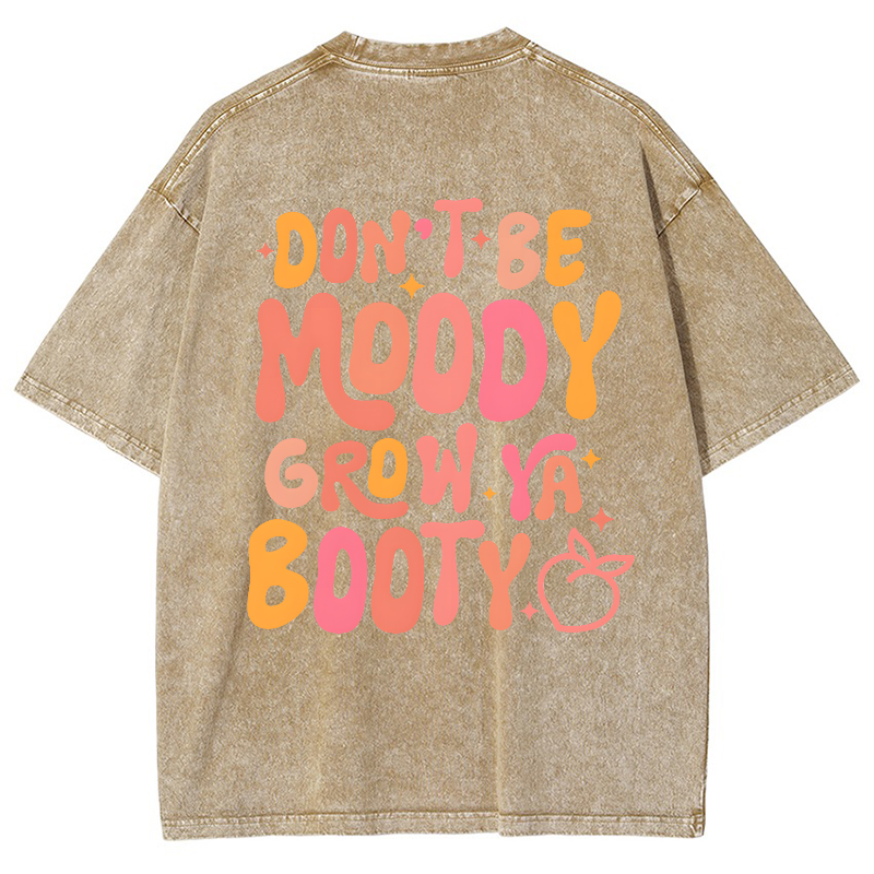 Don't Be Moody Vintage Snowflake Washed T-Shirt-moweekender