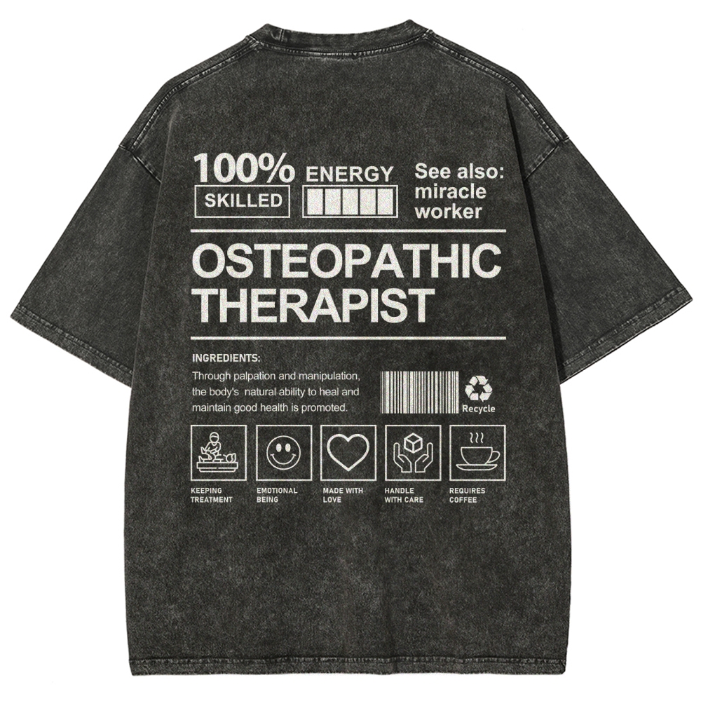 Osteopathic Therapist Unisex Fit Washed T-Shirt