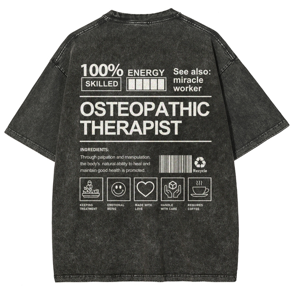 Osteopathic Therapist Unisex Fit Washed T-Shirt