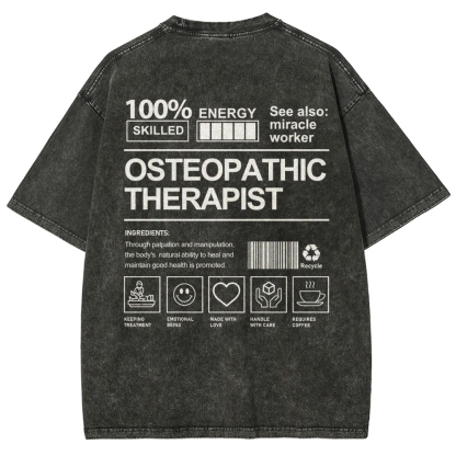 Osteopathic Therapist Unisex Fit Washed T-Shirt