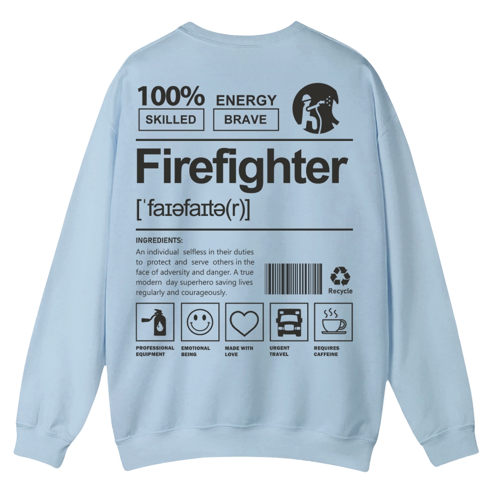 Firefighter Casual Crewneck Sweatshirt-moweekender