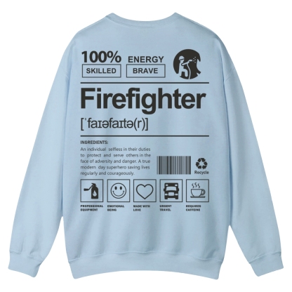 Firefighter Casual Crewneck Sweatshirt-moweekender