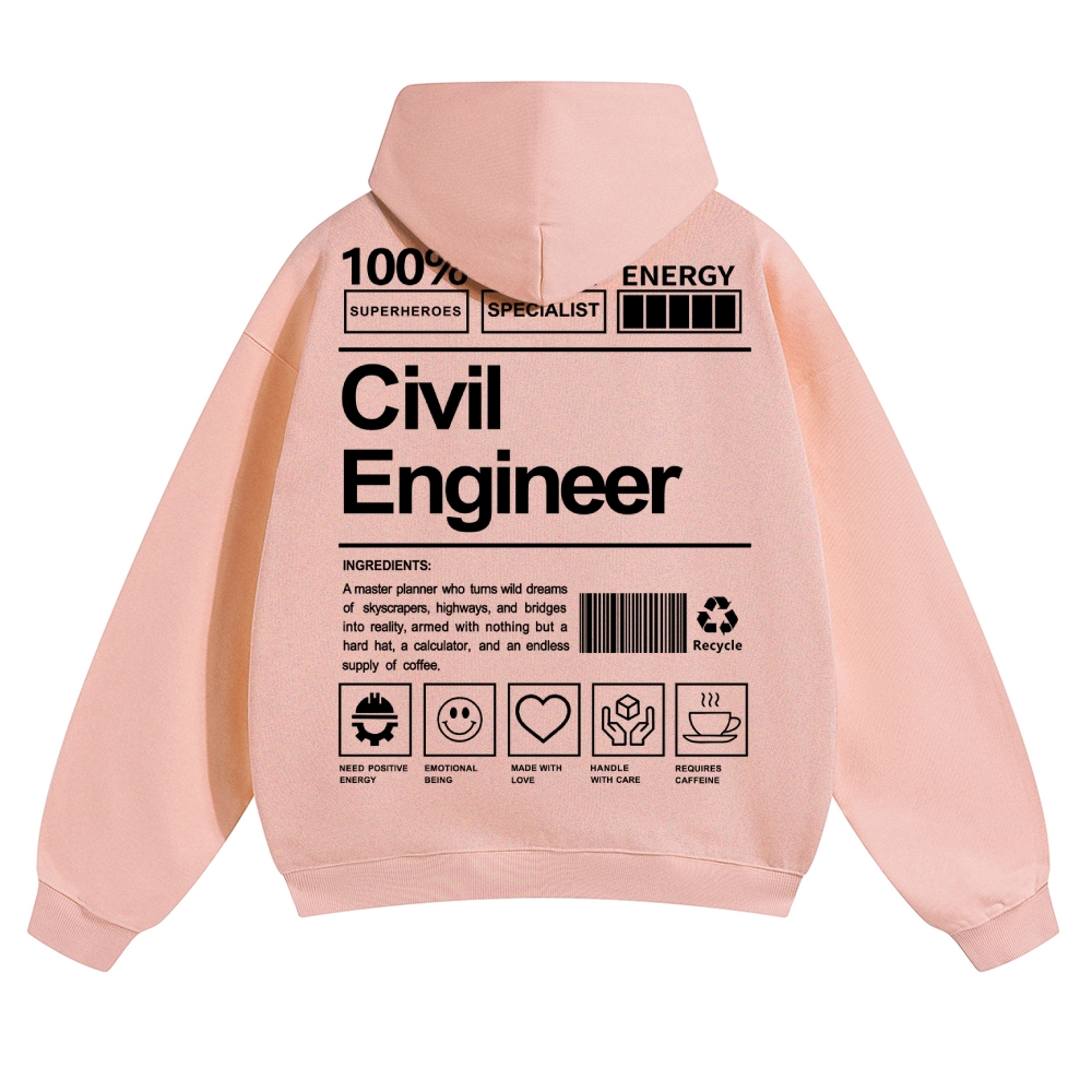 Civil Engineer Unisex Casual Anime Print Hoodie-moweekender