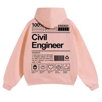 Civil Engineer Unisex Casual Anime Print Hoodie-moweekender