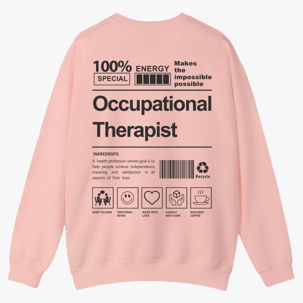 Occupational Therapist Casual Crewneck Sweatshirt-moweekender