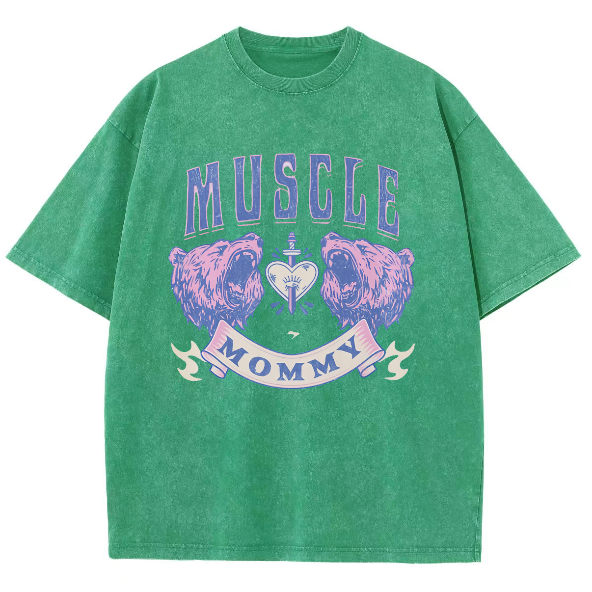 Muscle Mommy Unisex Fit Washed Oversized T-Shirt-moweekender