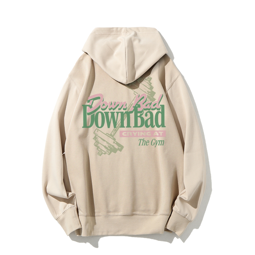Down Bad Crying At The Gym Casual Hoodie