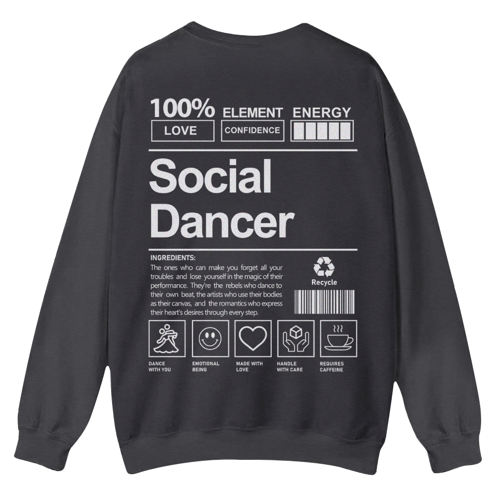 Social Dancer Casual Crewneck Sweatshirt-moweekender