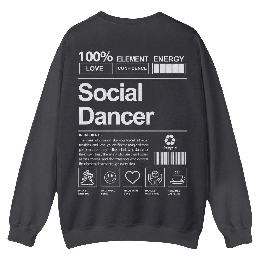 Social Dancer Casual Crewneck Sweatshirt-moweekender