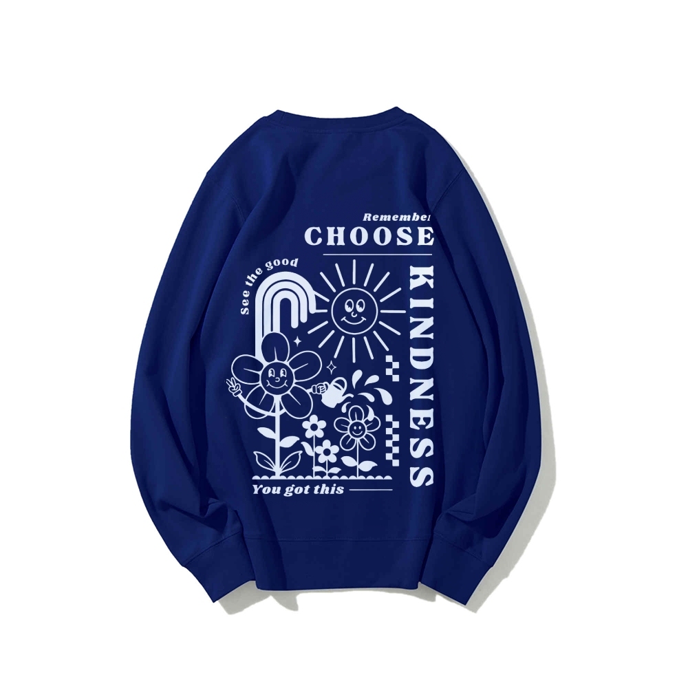 Choose Kindness Casual Crewneck Sweatshirt-moweekender
