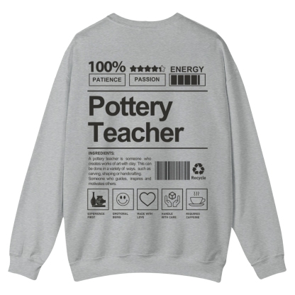 Pottery Teacher Casual Crewneck Sweatshirt-moweekender