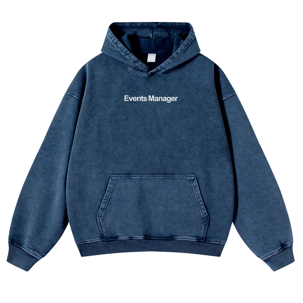 Events Manager Printed Vintage Washed Hoodie-moweekender