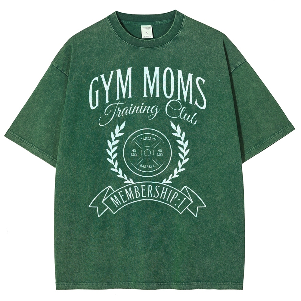 Gym Moms Vintage Snowflake Washed T-Shirt-moweekender