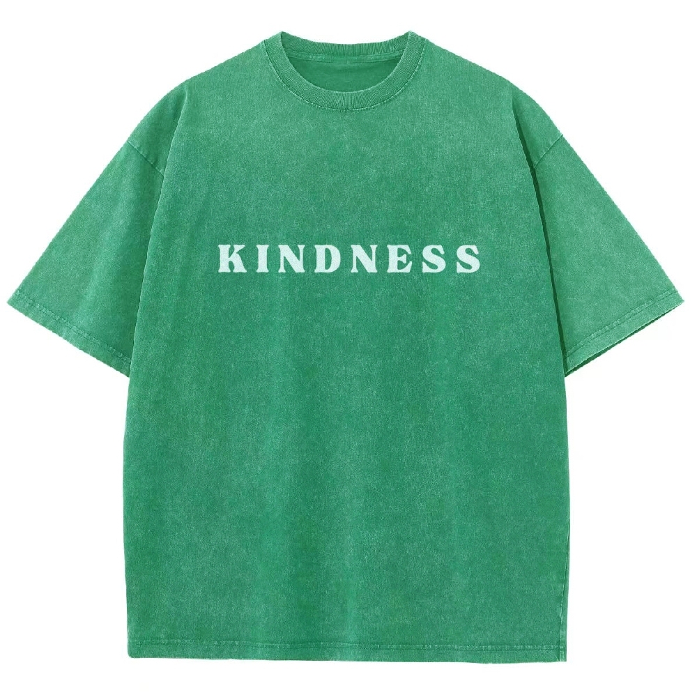 Kindness Vintage Snowflake Washed T-Shirt-moweekender