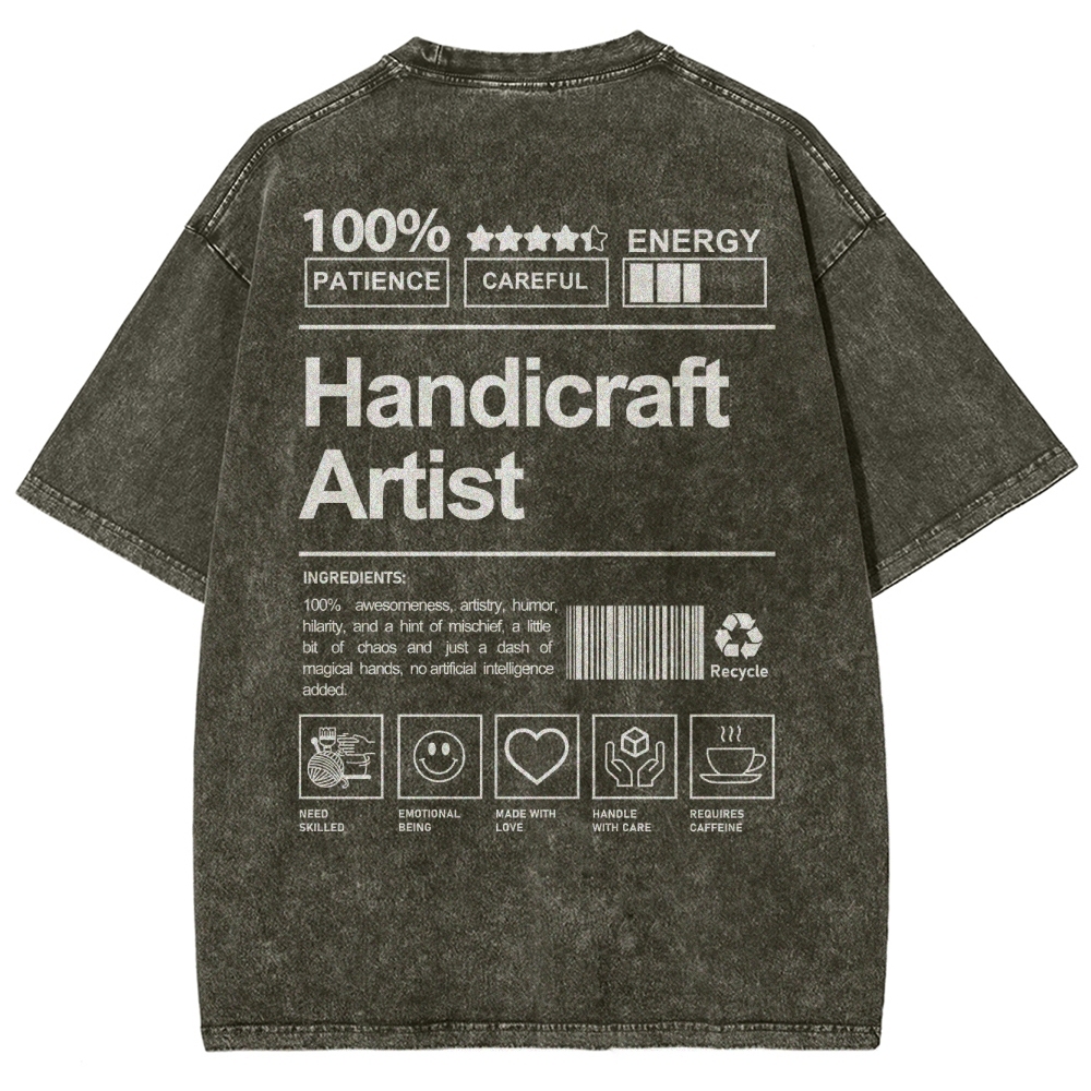 Handicraft Artist Unisex Fit Washed T-Shirt-moweekender