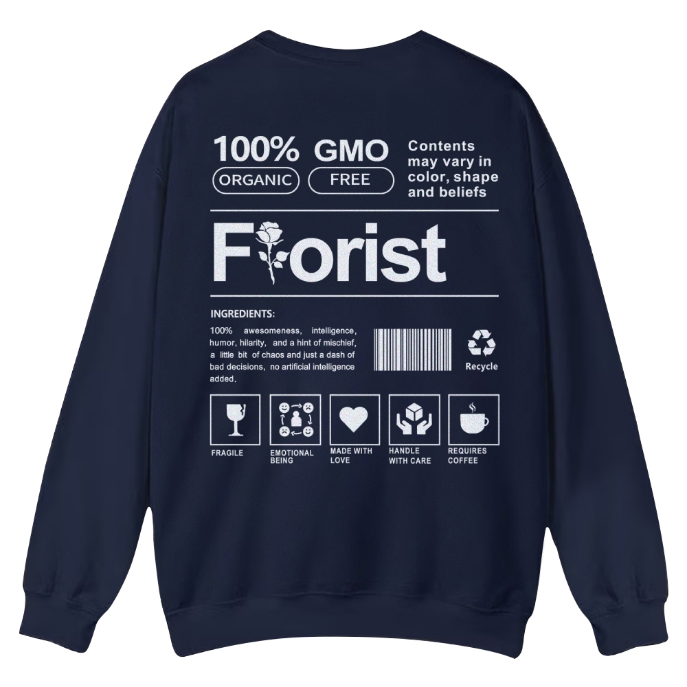 Florist Pattern Crew Neck Sweatshirt-moweekender